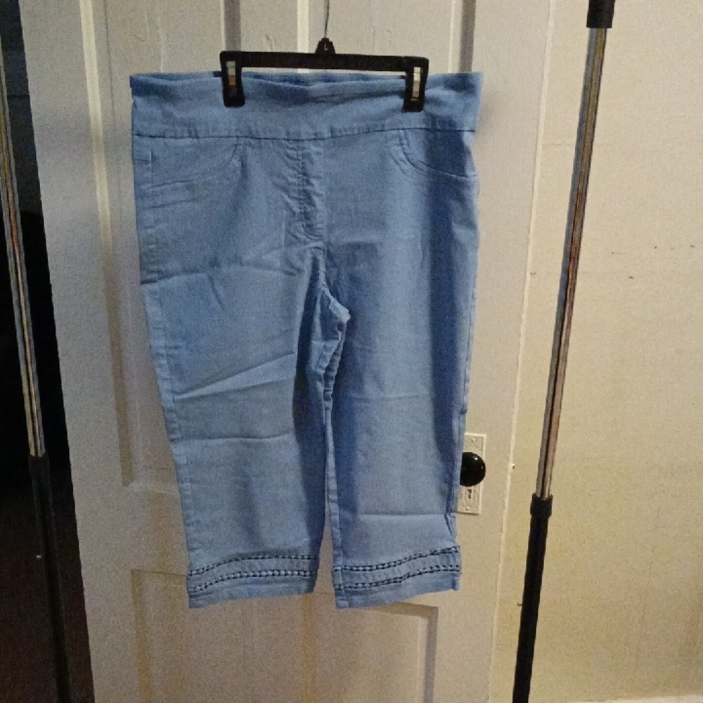 Ruby Rd. Light Blue Capris
